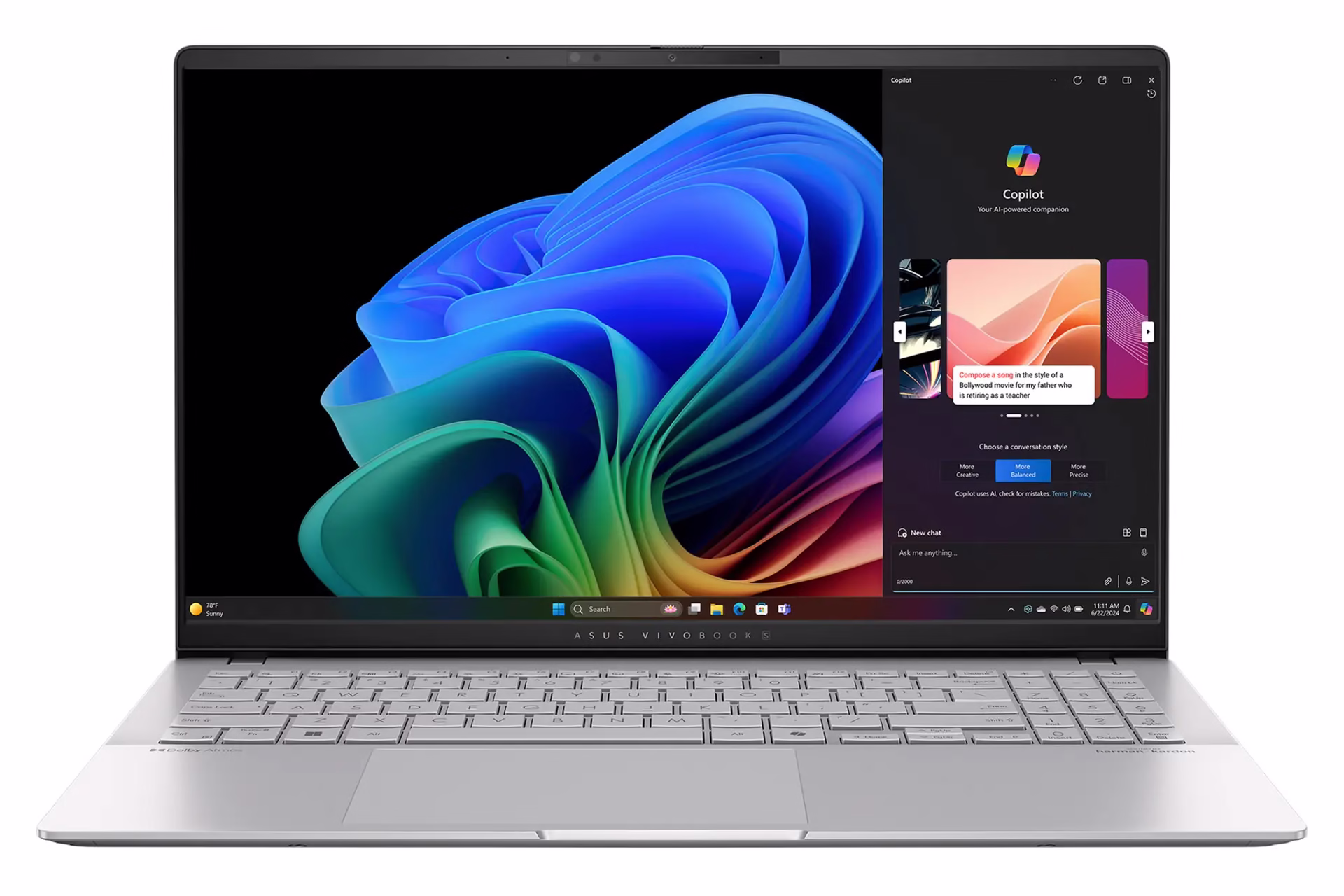 Vivobook S 15 S5507QA ایسوس - X Elite Adreno 32GB 1TB لپ‌تاپ