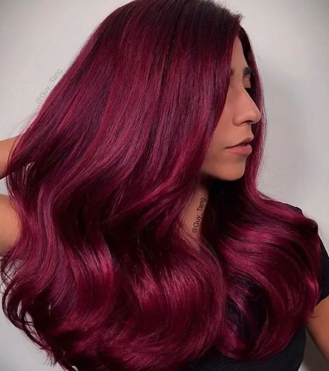 Burgundy hair color